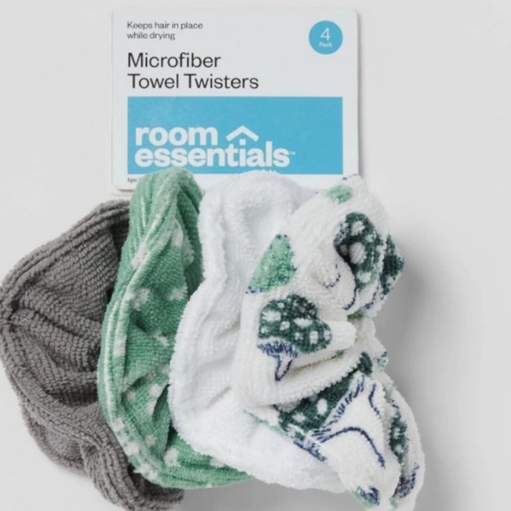 Room Essentials Microfiber Hair Wraps Towel Twisters New